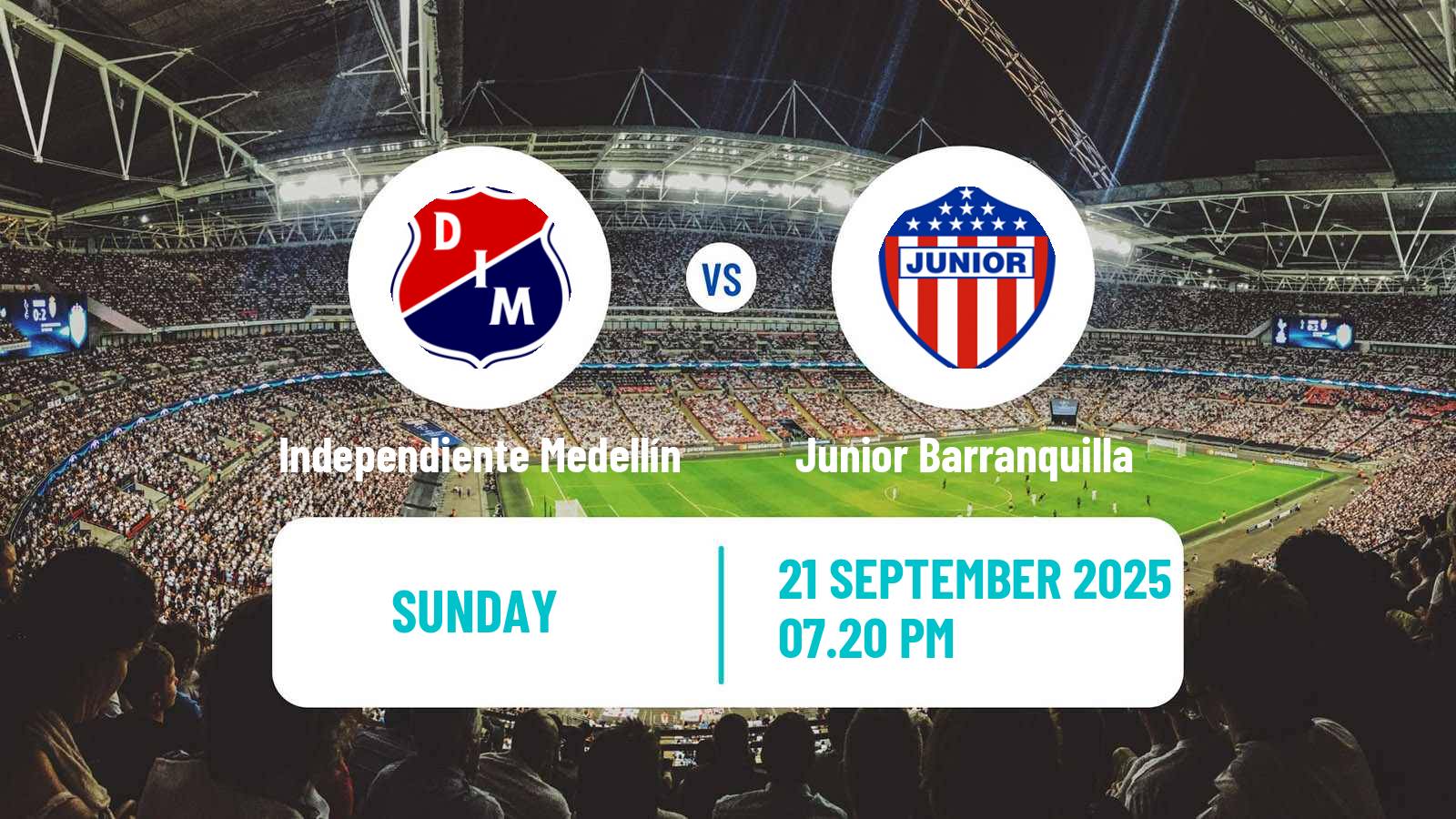 Soccer Colombian Primera A Independiente Medellín - Junior Barranquilla