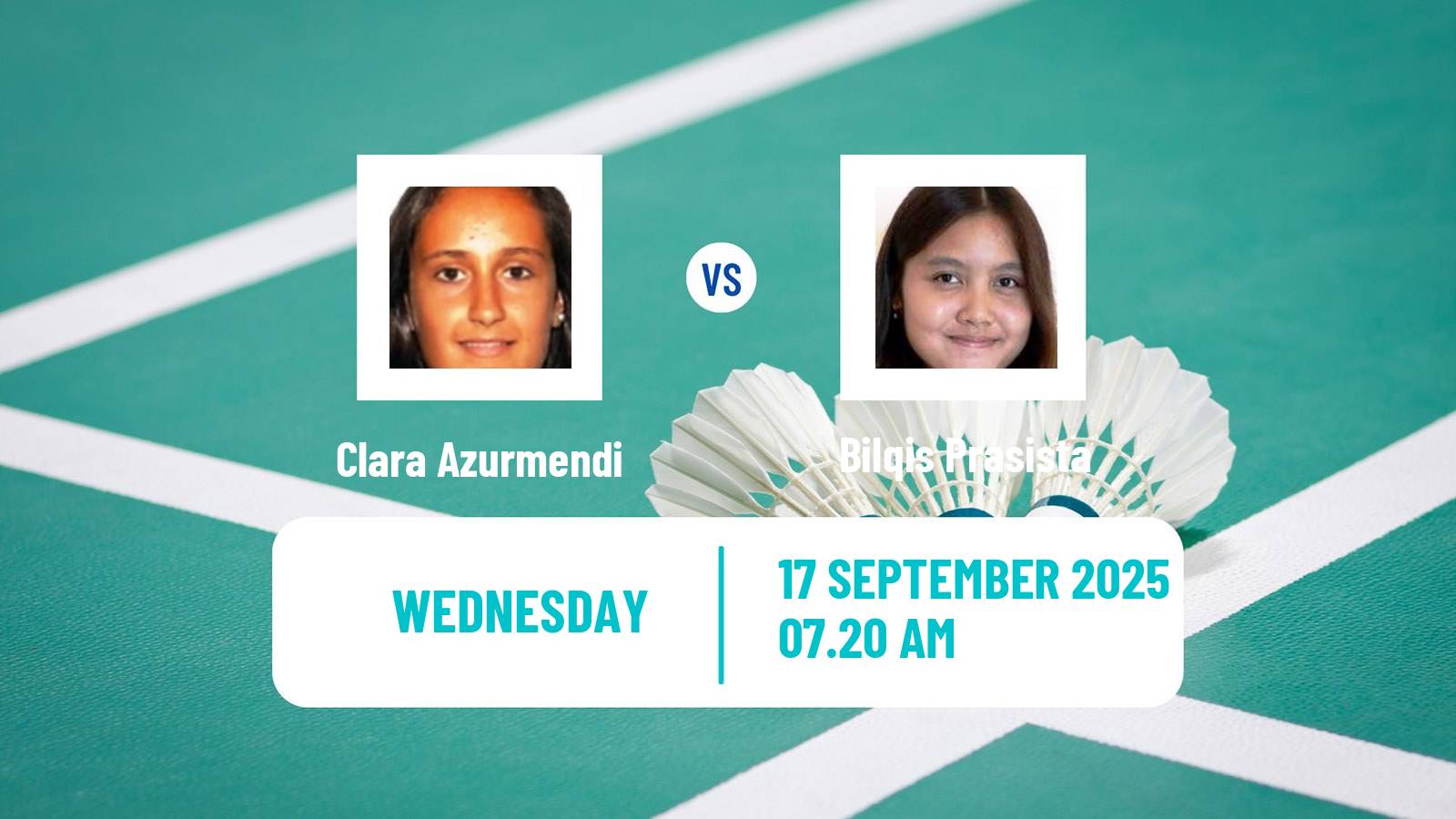 Badminton BWF World Tour Indonesia Masters 2 Women Clara Azurmendi - Bilqis Prasista