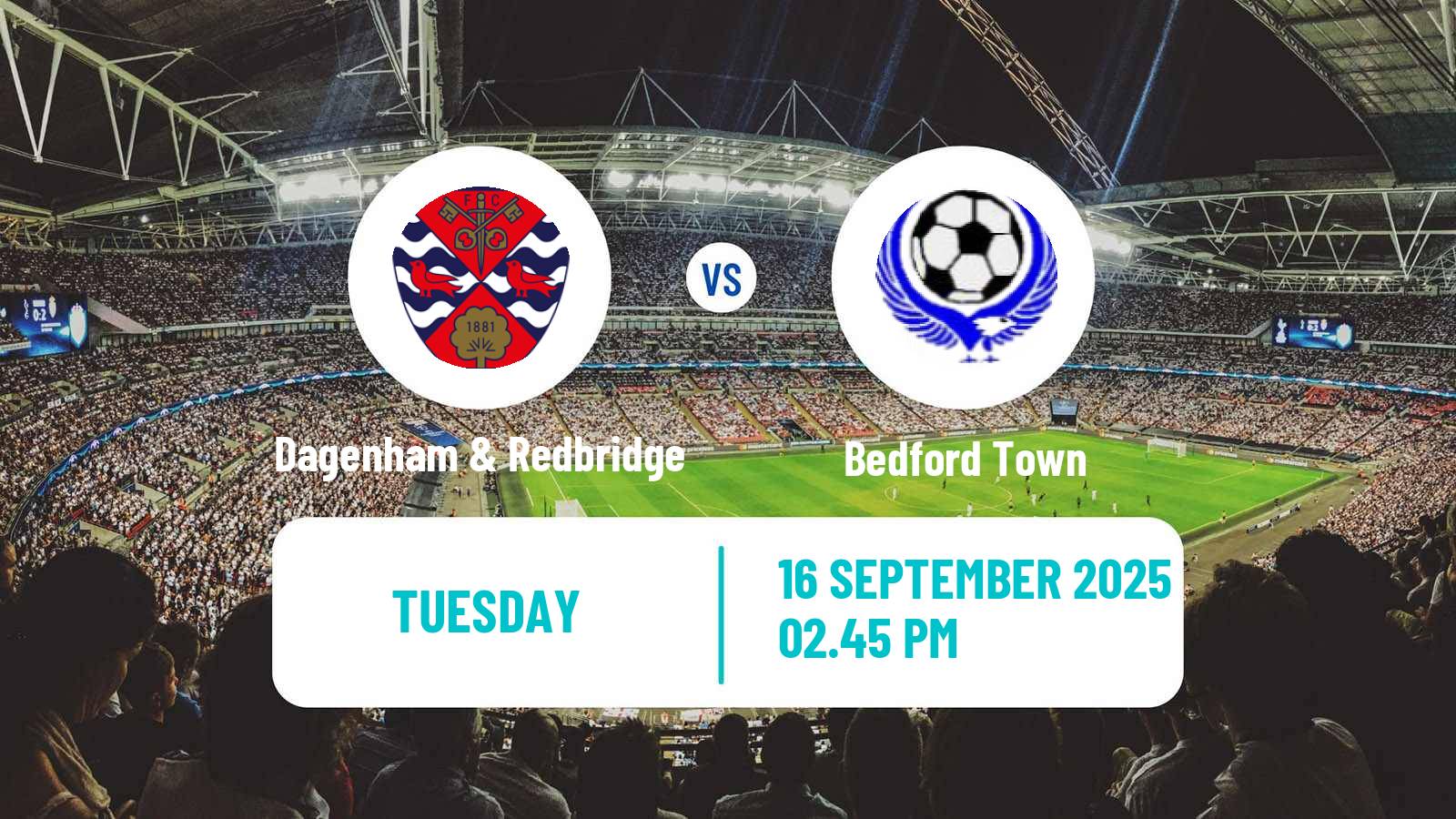Soccer English FA Cup Dagenham & Redbridge - Bedford Town