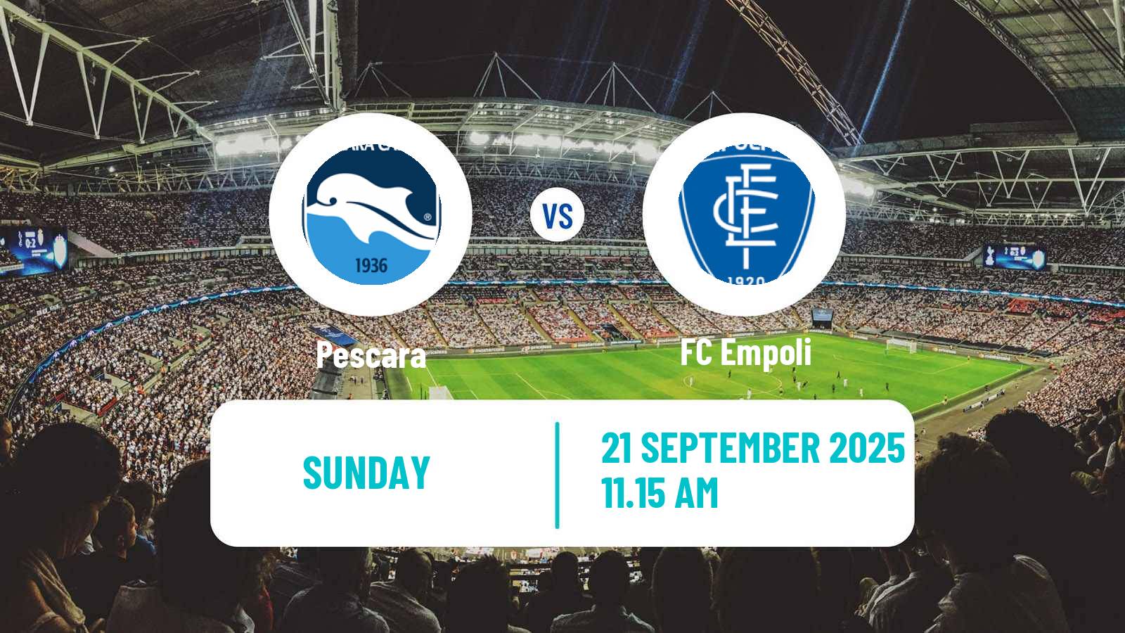 Soccer Italian Serie B Pescara - Empoli