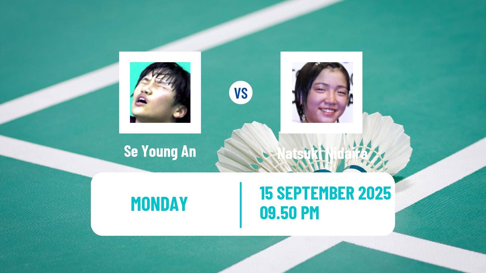 Badminton BWF World Tour China Masters 3 Women Se Young An - Natsuki Nidaira