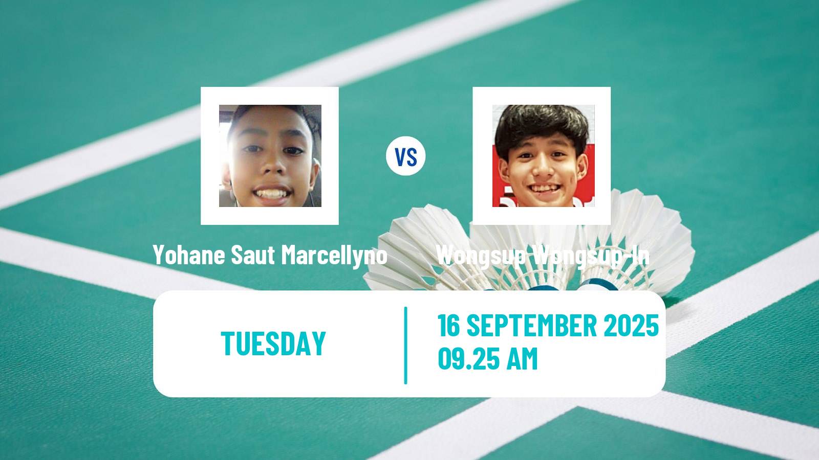 Badminton BWF World Tour Indonesia Masters 2 Men Yohane Saut Marcellyno - Wongsup Wongsup-In