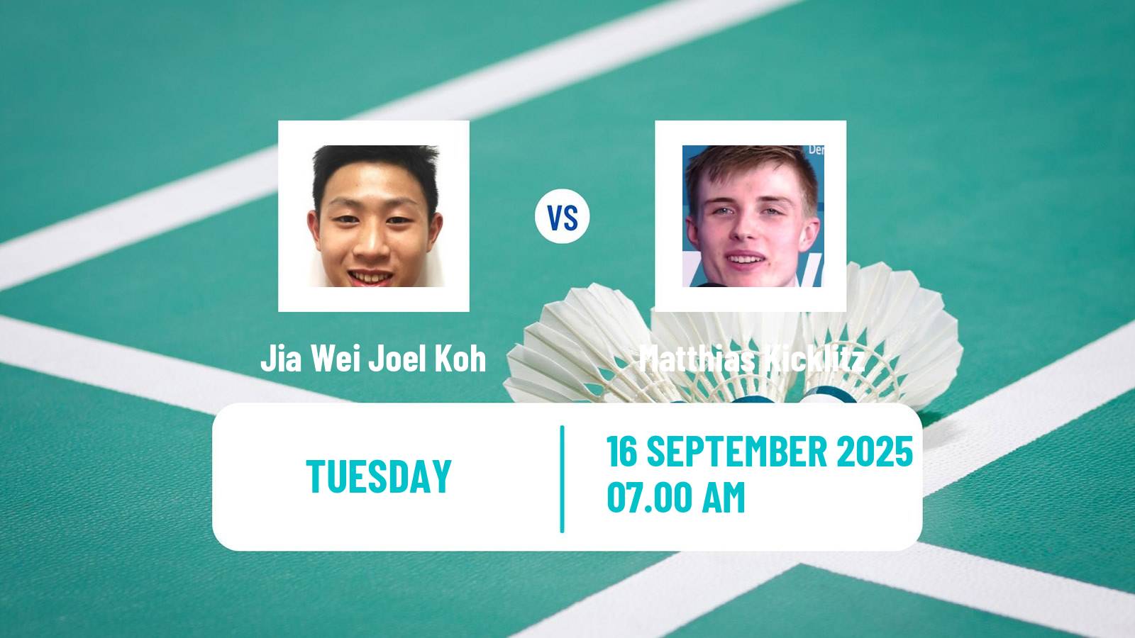 Badminton BWF World Tour Indonesia Masters 2 Men Jia Wei Joel Koh - Matthias Kicklitz
