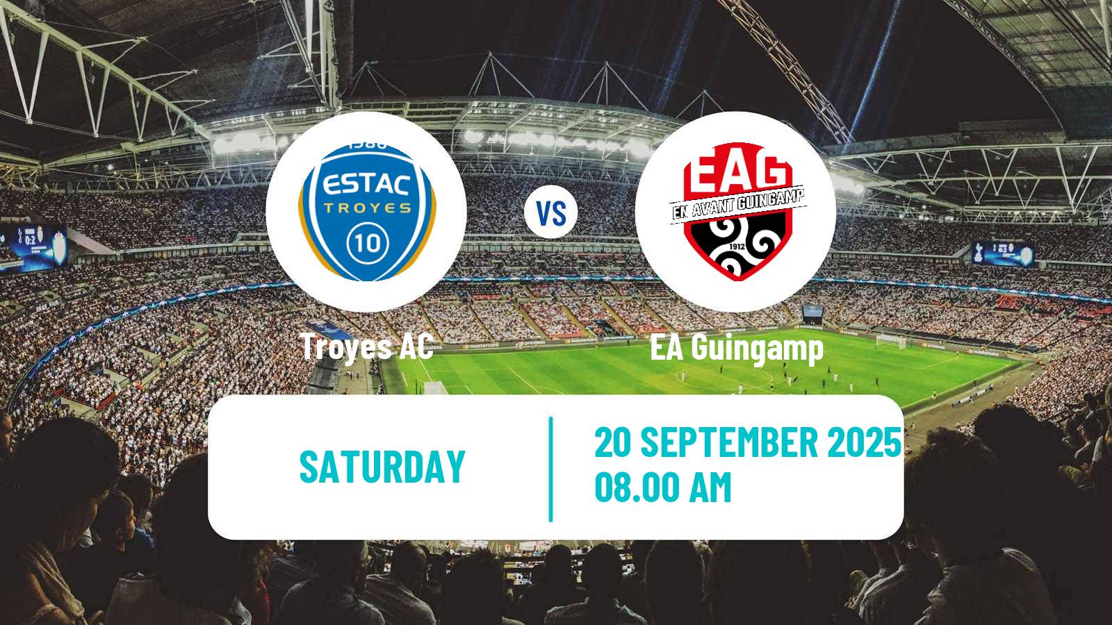 Soccer French Ligue 2 Troyes - Guingamp