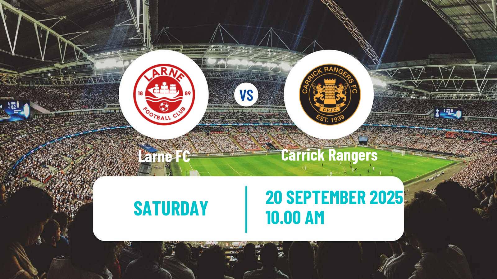 Soccer Northern Irish Premiership Larne - Carrick Rangers