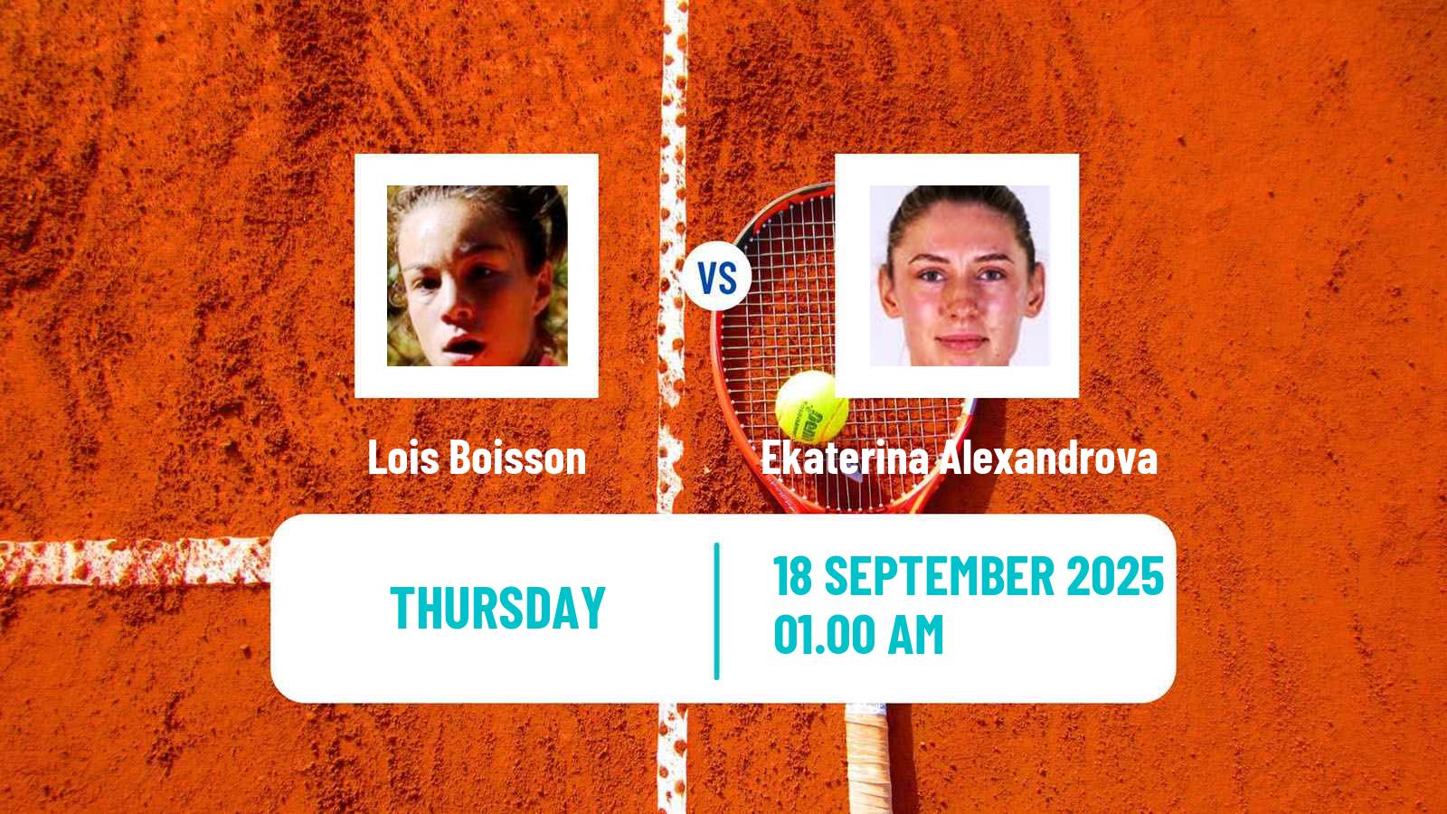 Tennis WTA Seoul Lois Boisson - Ekaterina Alexandrova