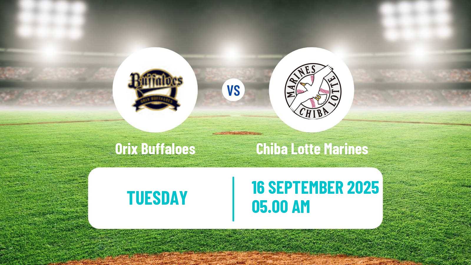 Baseball NPB Orix Buffaloes - Chiba Lotte Marines