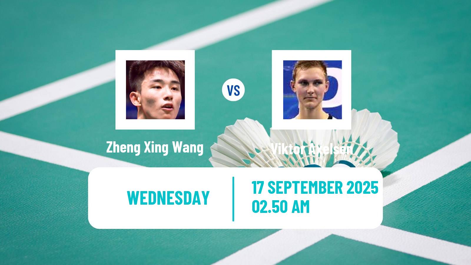 Badminton BWF World Tour China Masters 3 Men Zheng Xing Wang - Viktor Axelsen