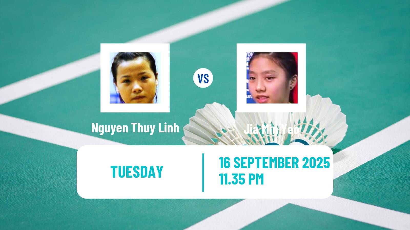 Badminton BWF World Tour China Masters 3 Women Nguyen Thuy Linh - Jia Min Yeo