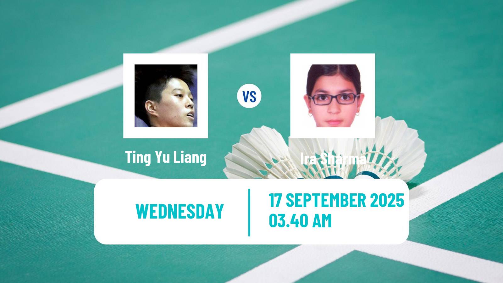 Badminton BWF World Tour Indonesia Masters 2 Women Ting Yu Liang - Ira Sharma
