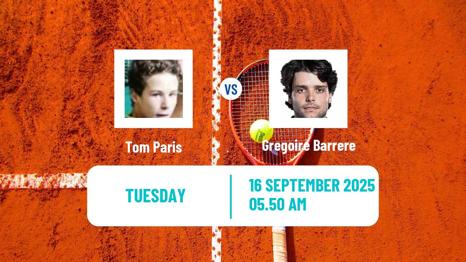 Tennis St Tropez Challenger Men Tom Paris - Gregoire Barrere