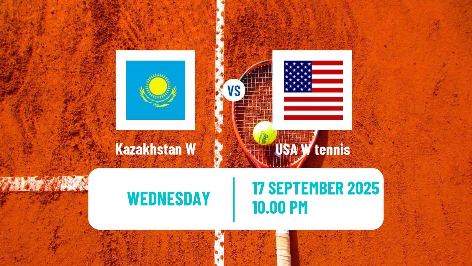Tennis WTA Billie Jean King Cup World Group Teams Kazakhstan W - USA W