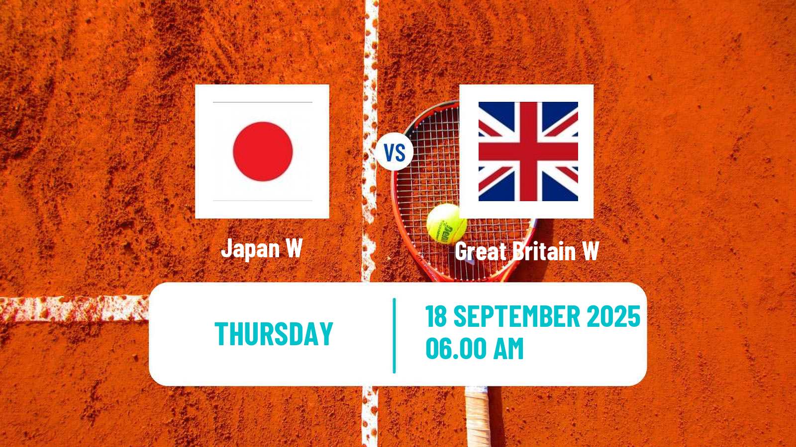 Tennis WTA Billie Jean King Cup World Group Teams Japan W - Great Britain W