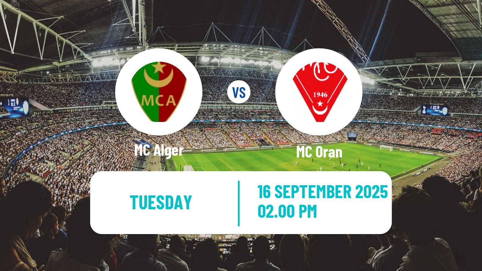 Soccer Algerian Ligue 1 MC Alger - Oran