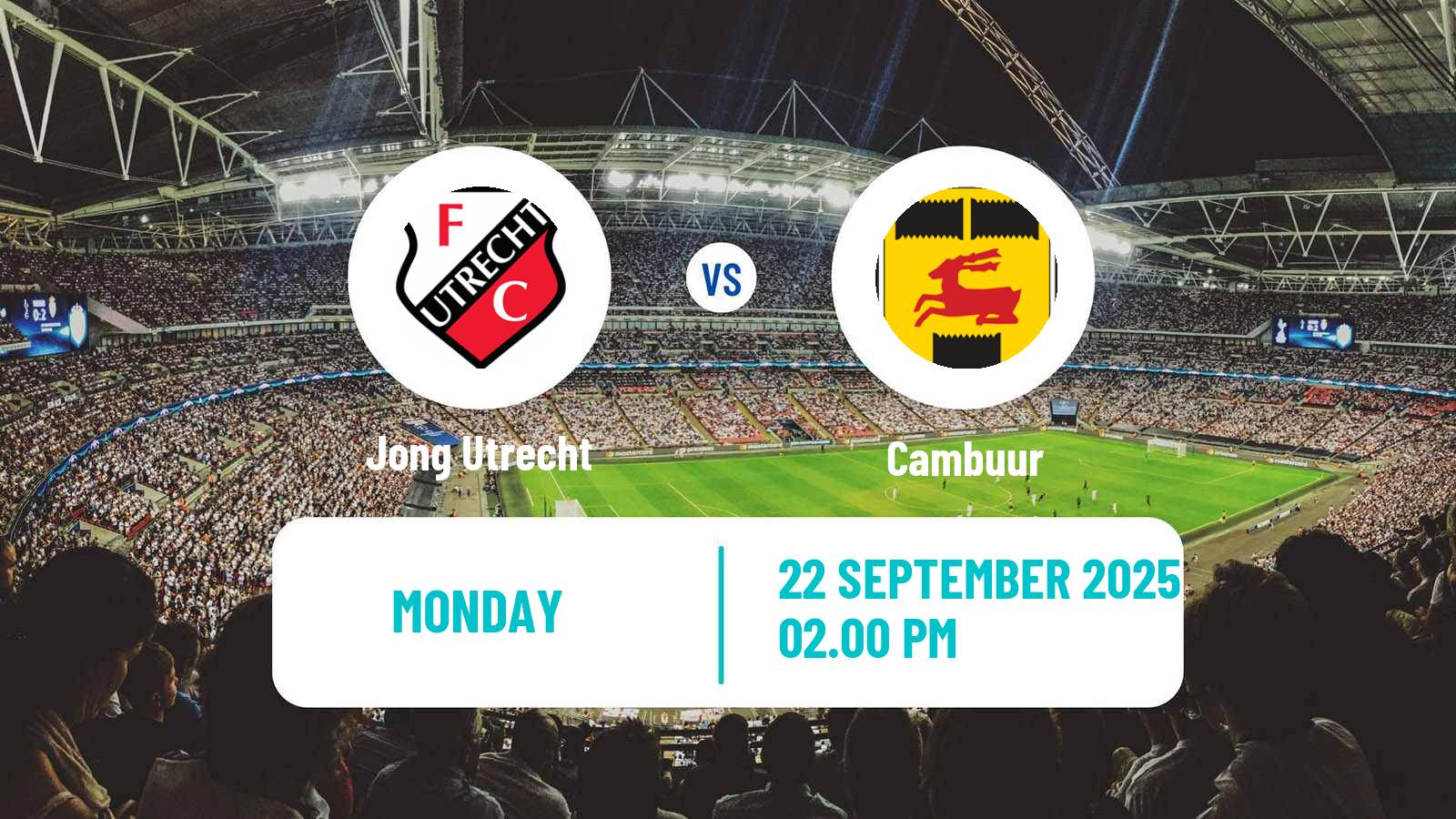 Soccer Dutch Eerste Divisie Jong Utrecht - Cambuur
