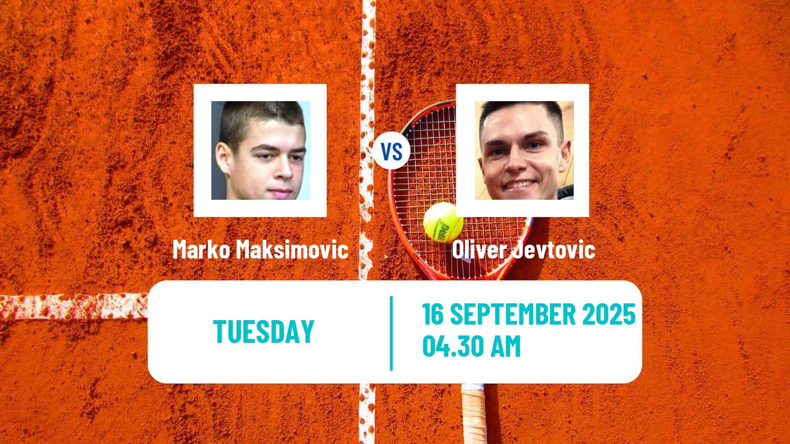 Tennis ITF M15 Kursumlijska Banja 17 Men 2025 Marko Maksimovic - Oliver Jevtovic