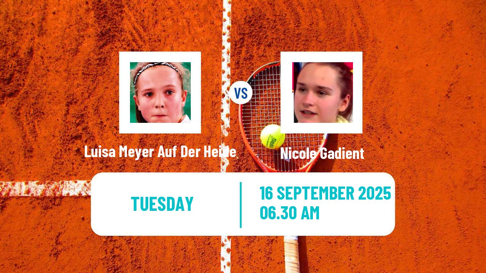 Tennis ITF W15 Nogent Sur Marne Women Luisa Meyer Auf Der Heide - Nicole Gadient