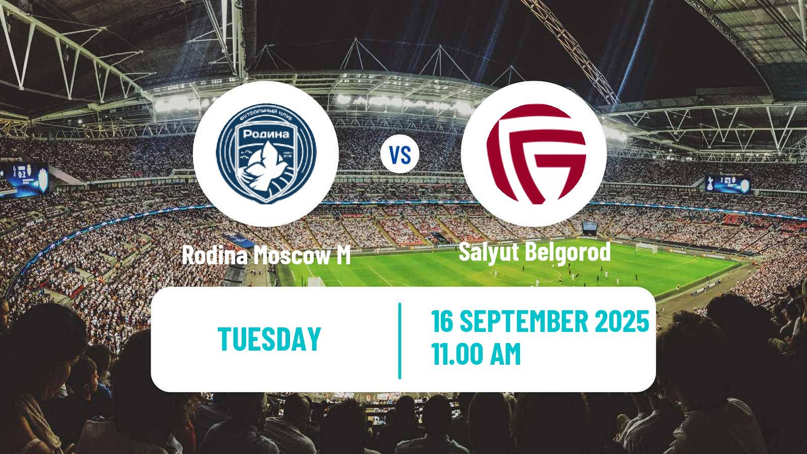 Soccer FNL 2 Division B Group 3 Rodina Moscow M - Salyut Belgorod
