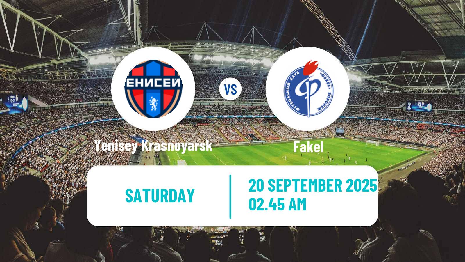 Soccer Russian FNL Yenisey Krasnoyarsk - Fakel
