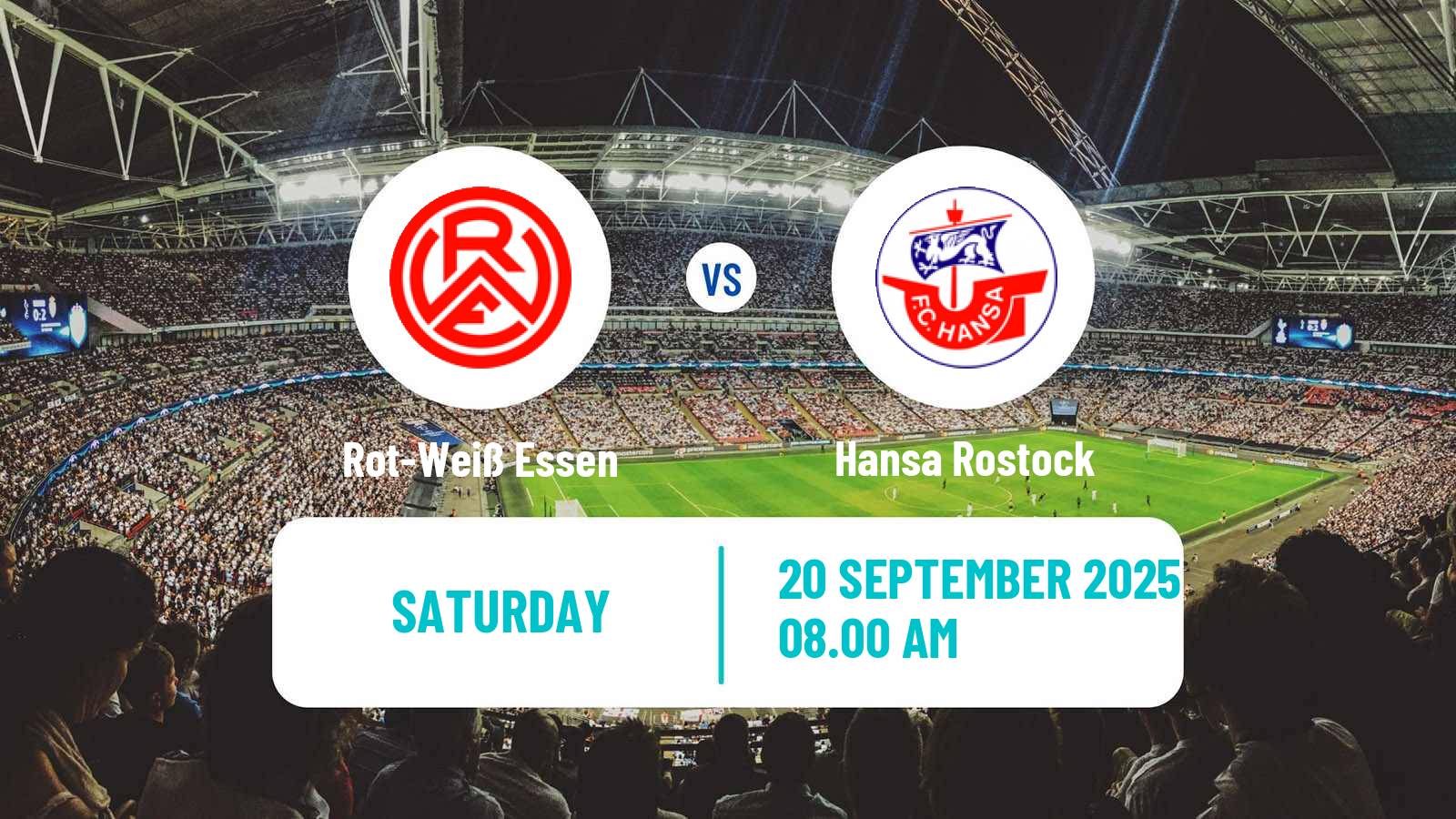 Soccer German 3 Bundesliga Rot-Weiß Essen - Hansa Rostock