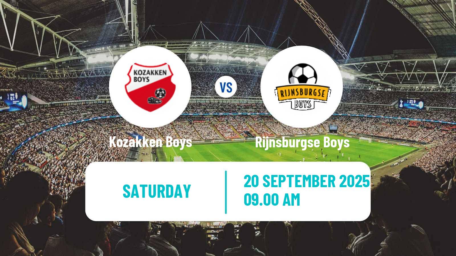 Soccer Dutch Tweede Divisie Kozakken Boys - Rijnsburgse Boys