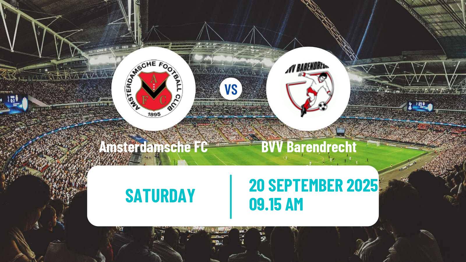 Soccer Dutch Tweede Divisie Amsterdamsche FC - BVV Barendrecht