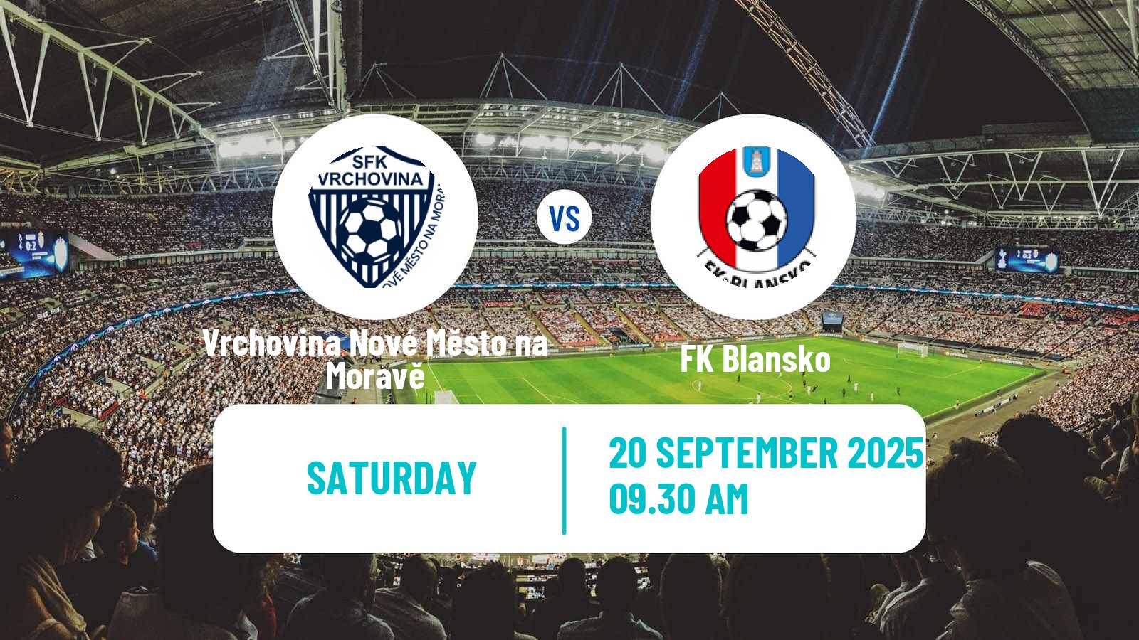 Soccer Czech MSFL Vrchovina Nové Město na Moravě - Blansko