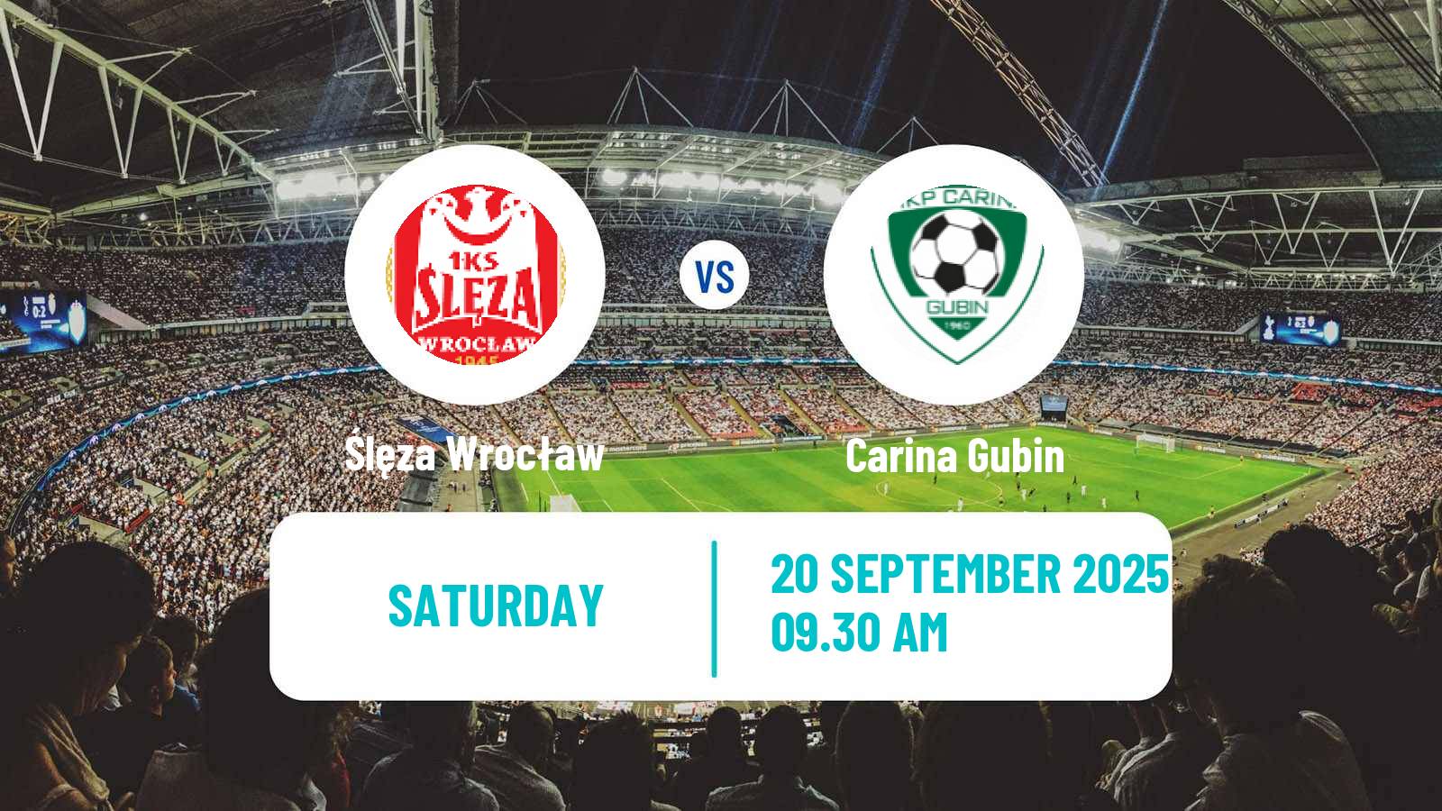 Soccer Polish Division 3 - Group III Ślęza Wrocław - Carina Gubin