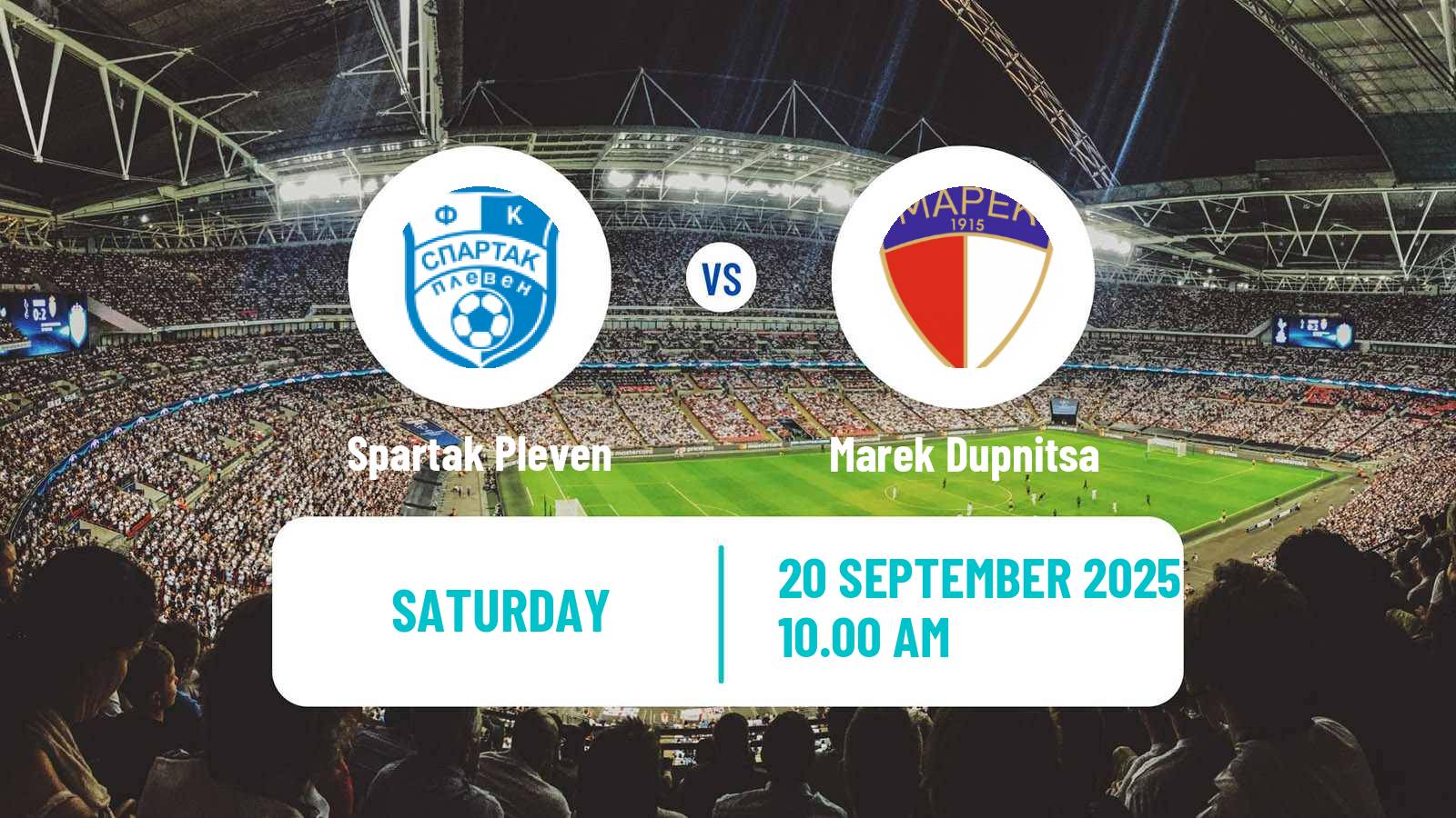 Soccer Bulgarian Vtora Liga Spartak Pleven - Marek Dupnitsa