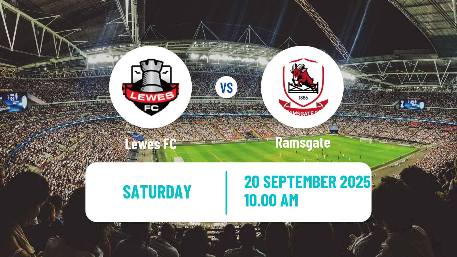 Soccer English Isthmian League Premier Division Lewes - Ramsgate