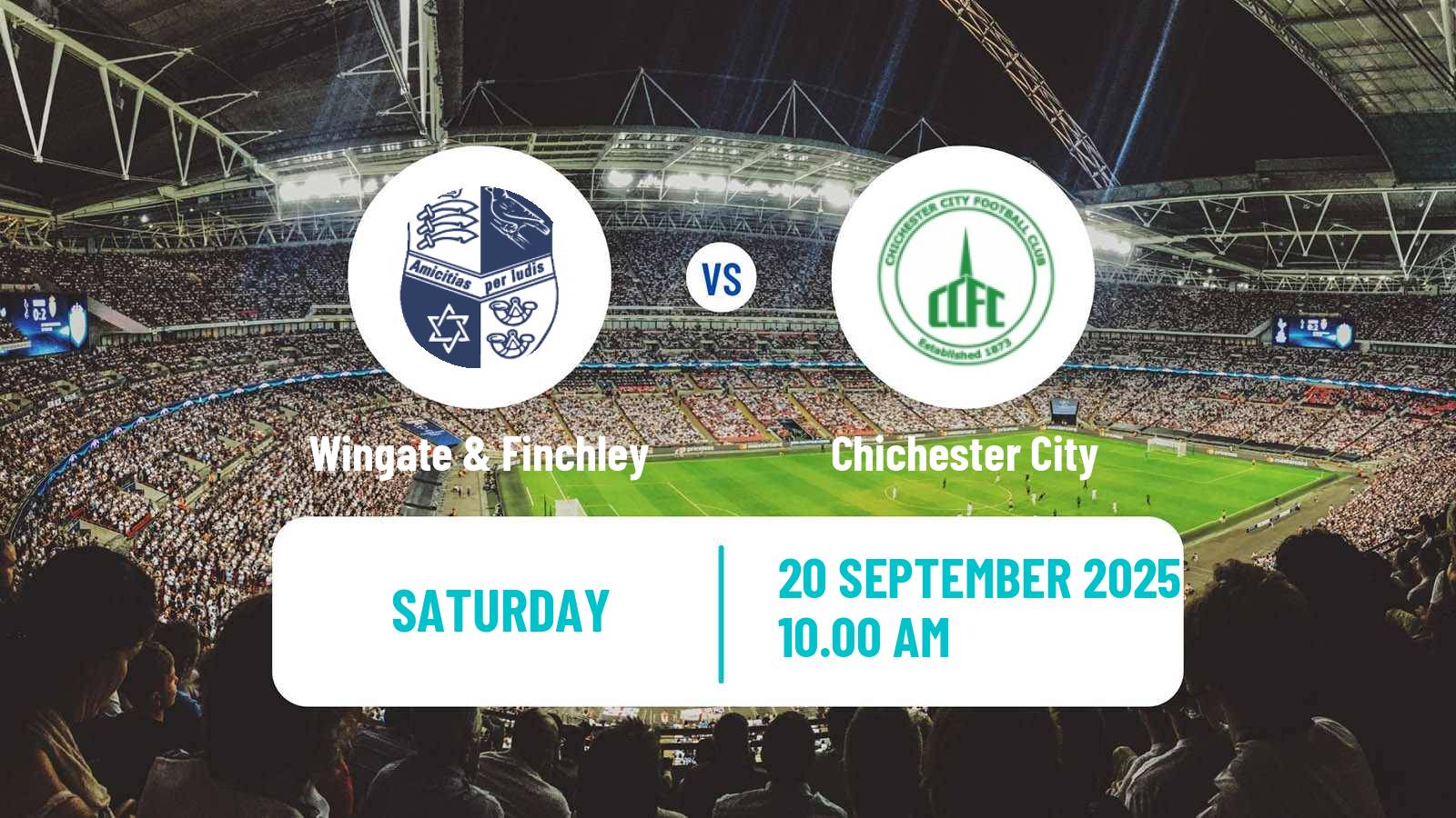 Soccer English Isthmian League Premier Division Wingate & Finchley - Chichester City