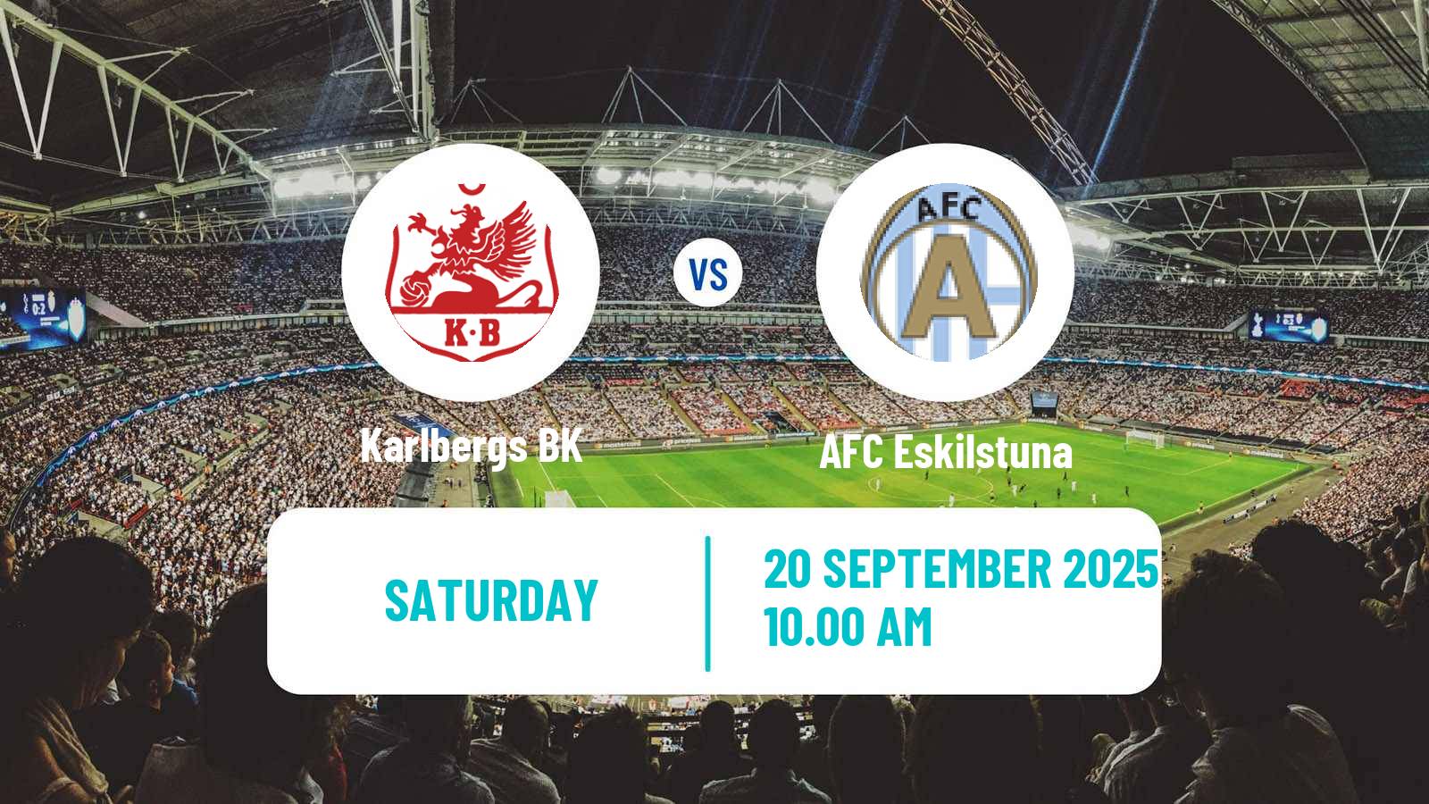 Soccer Swedish Division 1 Norra Karlberg - AFC Eskilstuna
