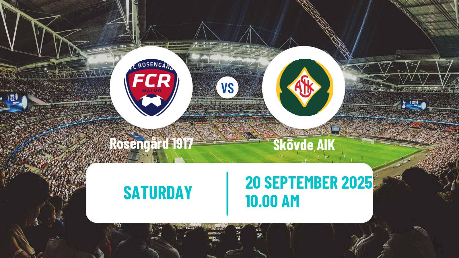 Soccer Swedish Division 1 Södra Rosengård 1917 - Skövde AIK