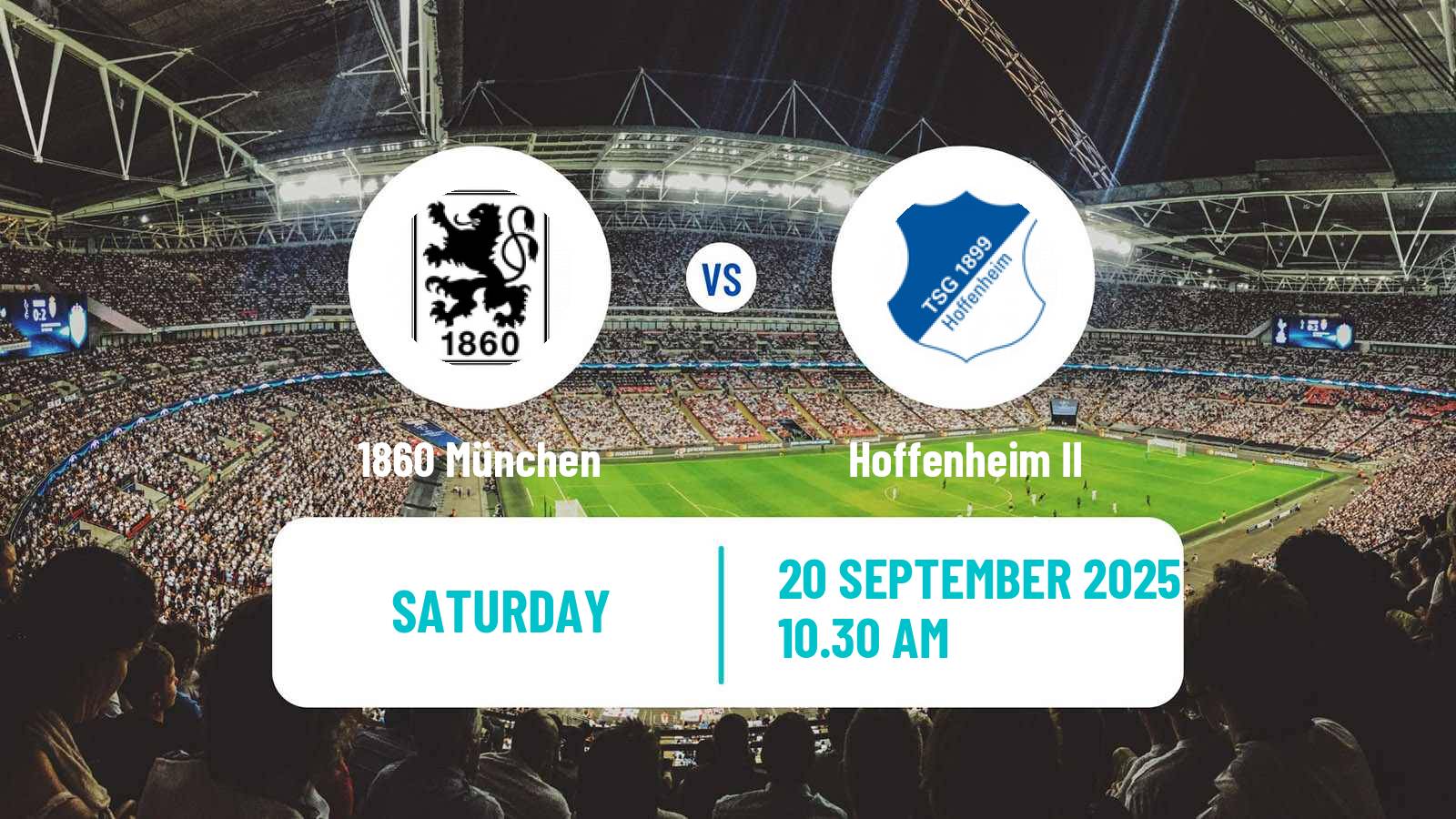 Soccer German 3 Bundesliga 1860 München - Hoffenheim II