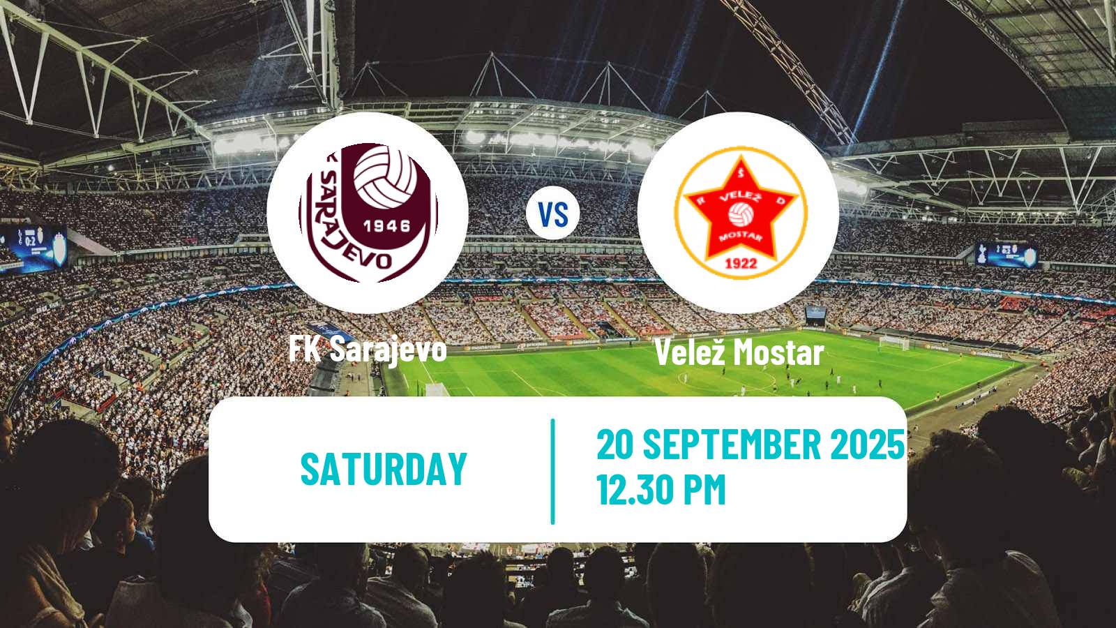 Soccer Bosnian Premier League Sarajevo - Velež Mostar