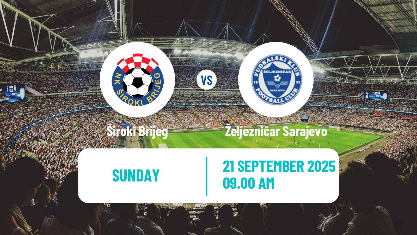 Soccer Bosnian Premier League Široki Brijeg - Željezničar Sarajevo