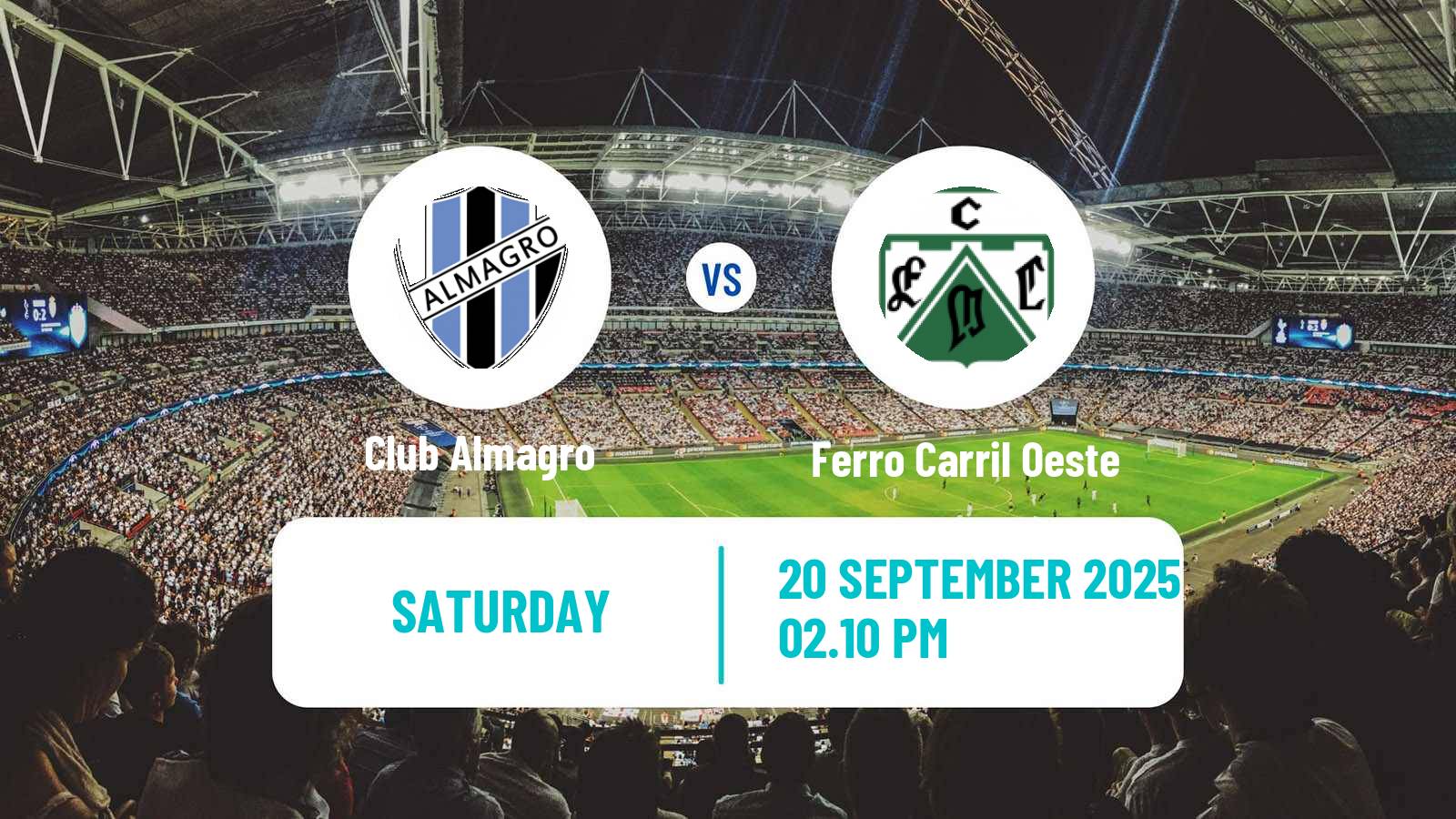 Soccer Argentinian Primera Nacional Club Almagro - Ferro Carril Oeste