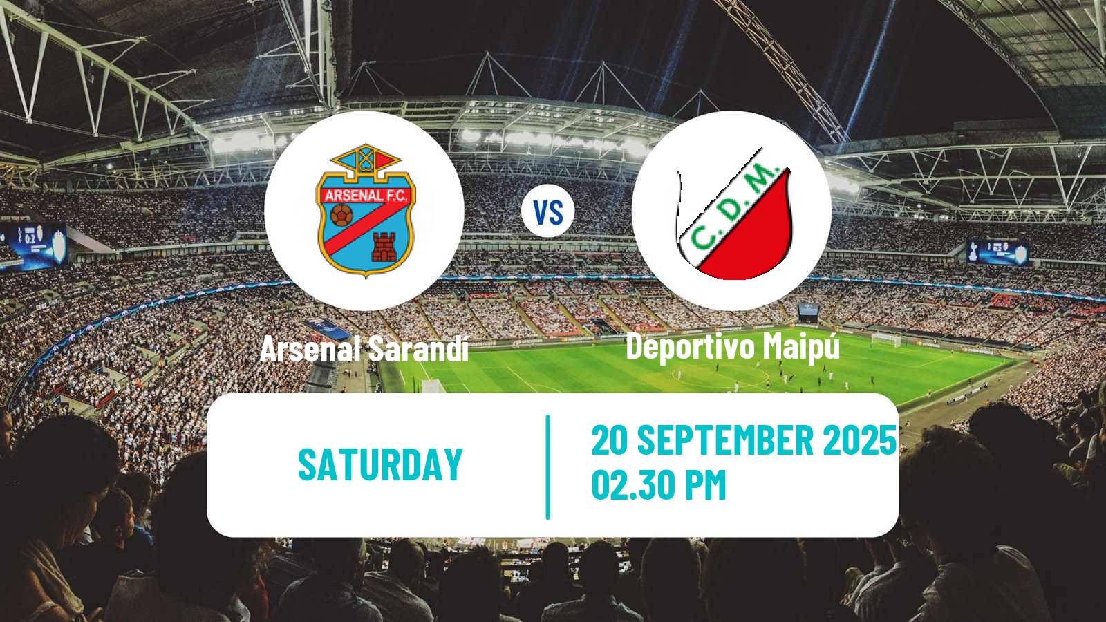 Soccer Argentinian Primera Nacional Arsenal Sarandí - Deportivo Maipú