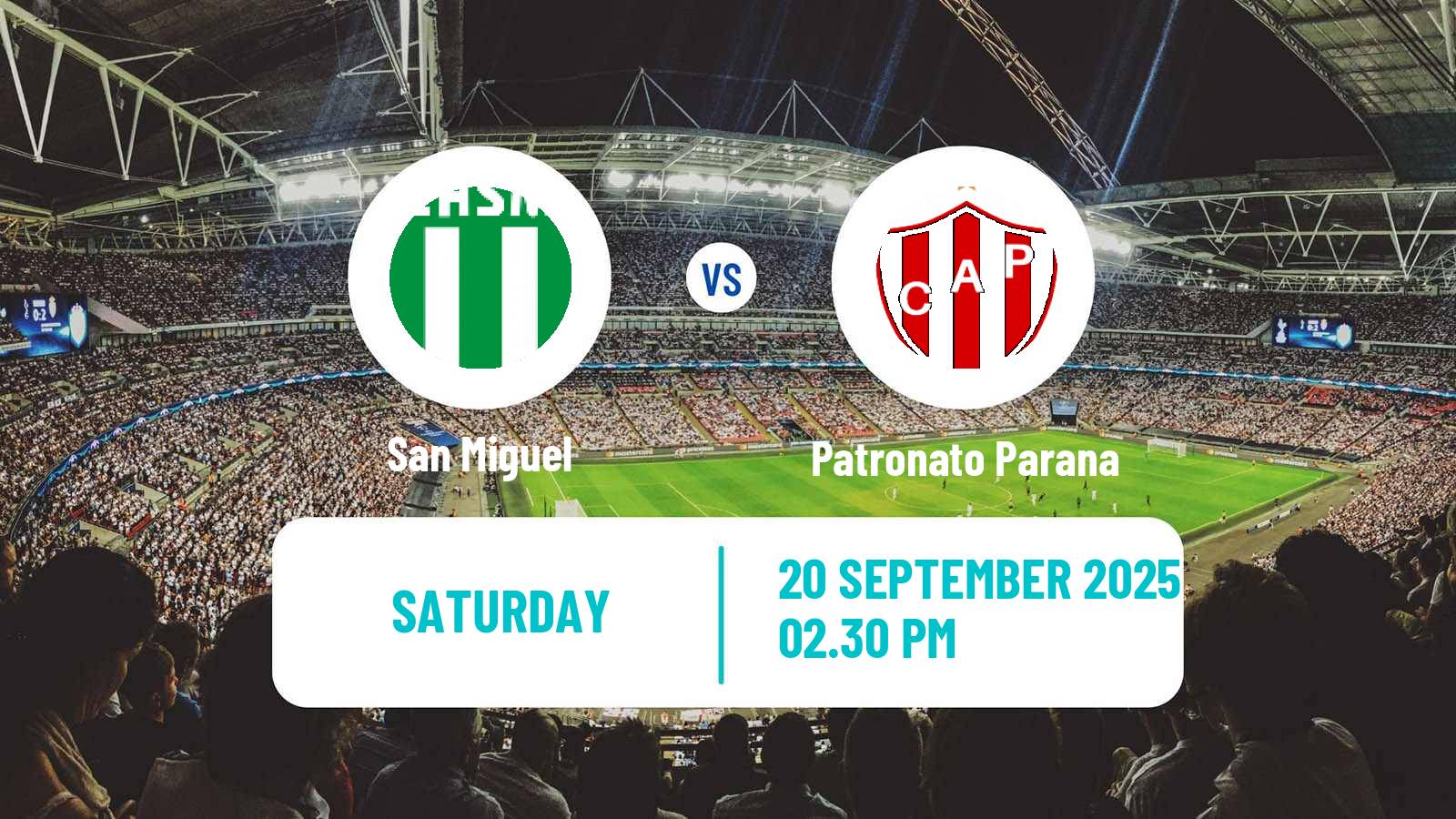 Soccer Argentinian Primera Nacional San Miguel - Patronato Parana