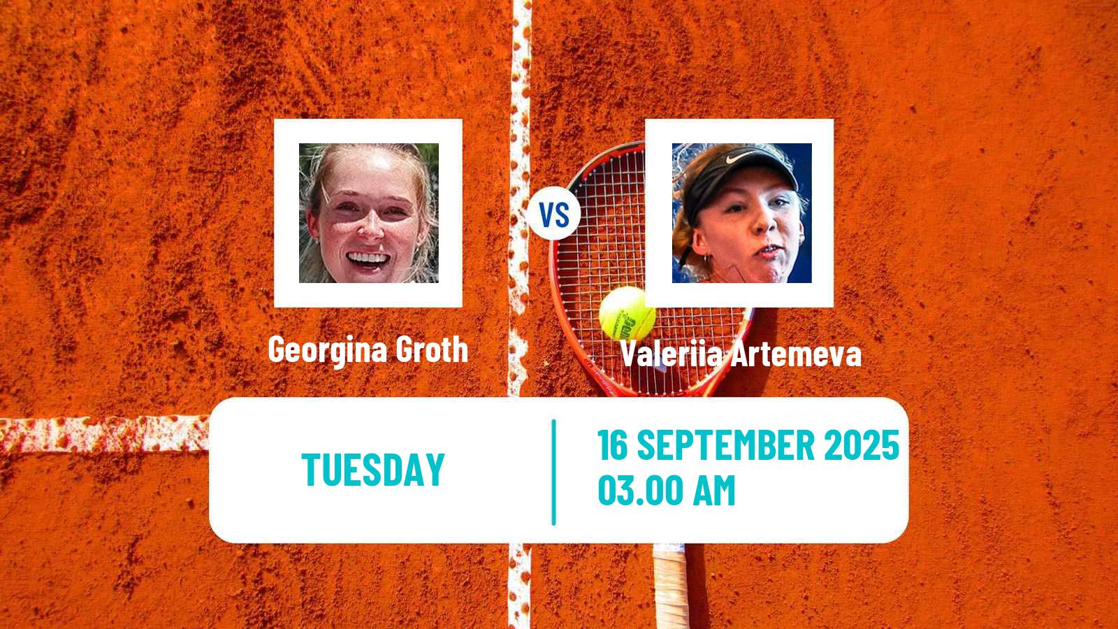 Tennis ITF W15 Heraklion 6 Women Georgina Groth - Valeriia Artemeva