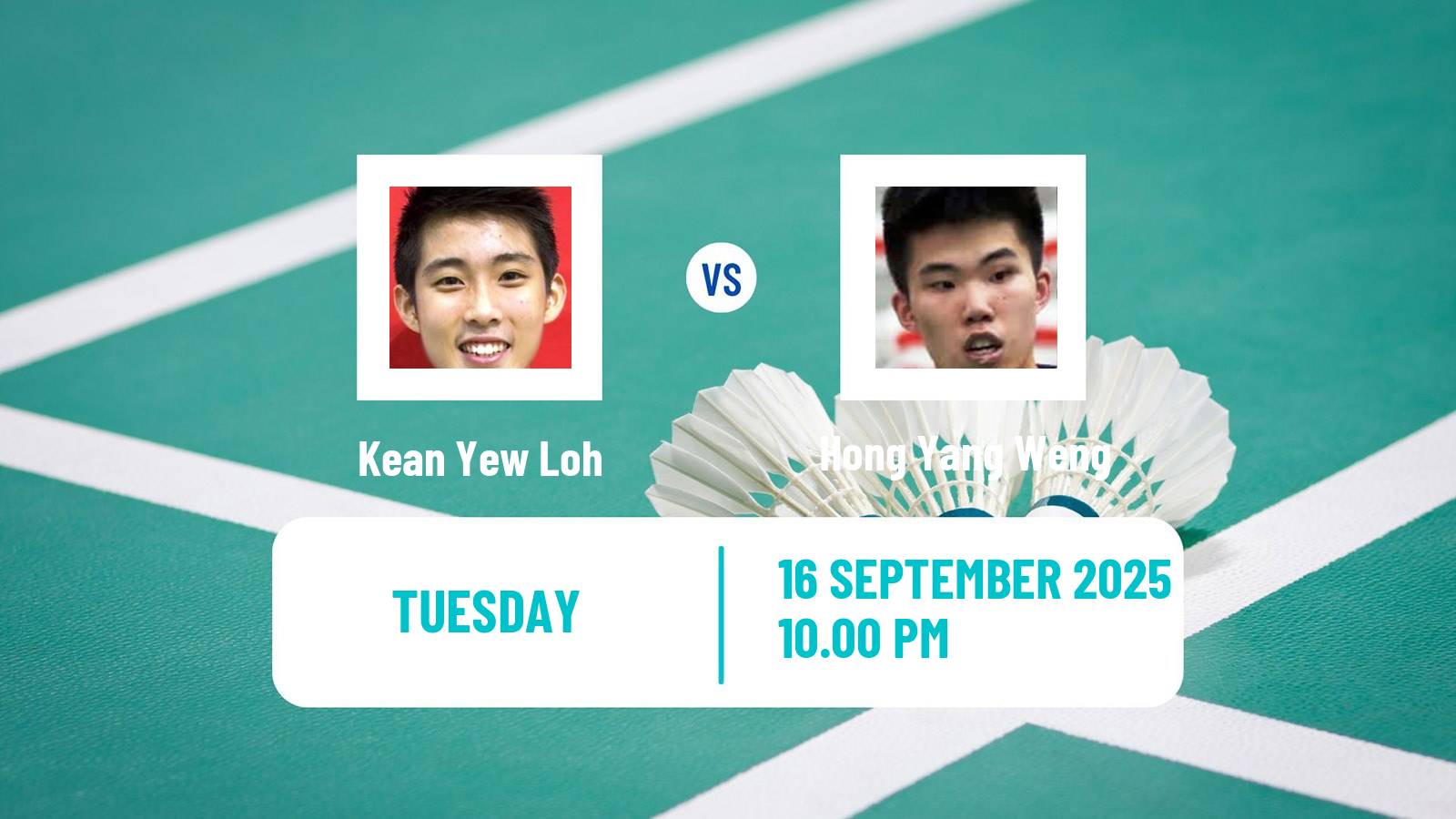 Badminton BWF World Tour China Masters 3 Men Kean Yew Loh - Hong Yang Weng