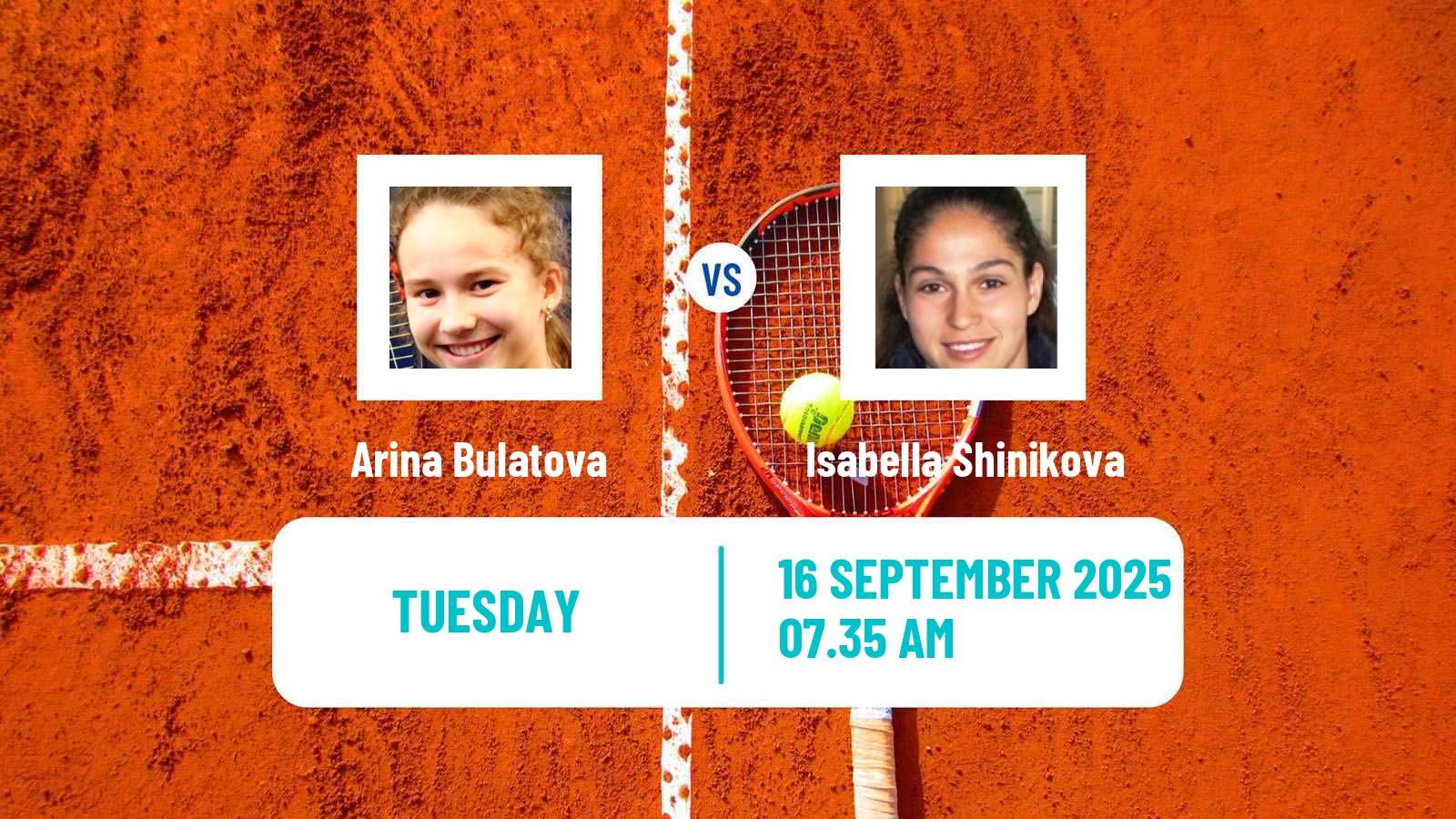 Tennis ITF W35 Monastir 4 Women Arina Bulatova - Isabella Shinikova