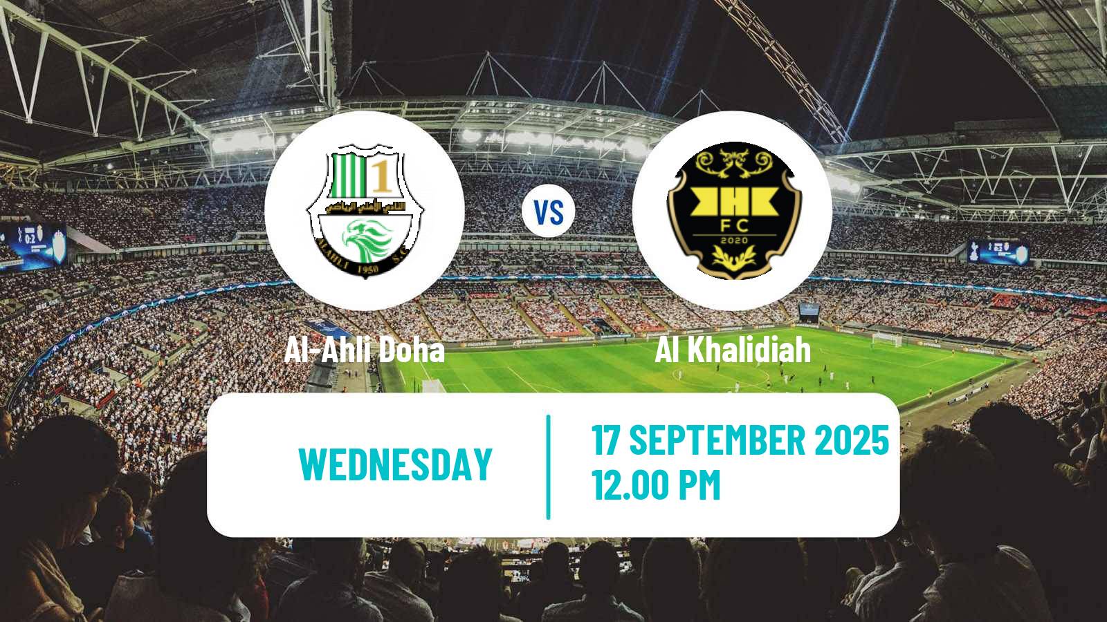 Soccer AFC Champions League 2 Al-Ahli Doha - Al Khalidiah