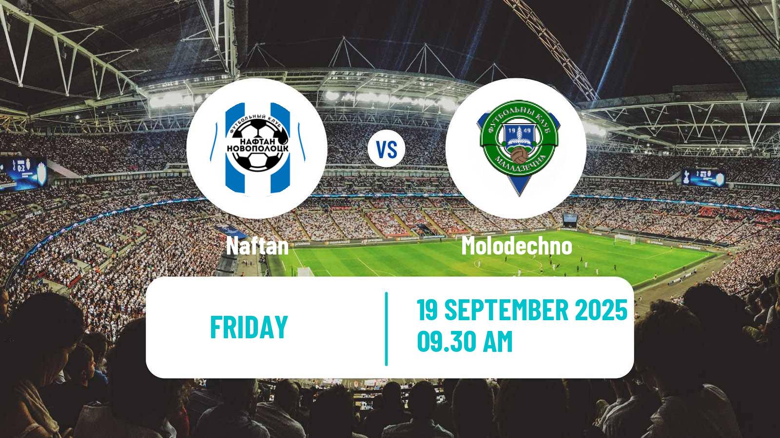 Soccer Belarusian Vysshaya Liga Naftan - Molodechno