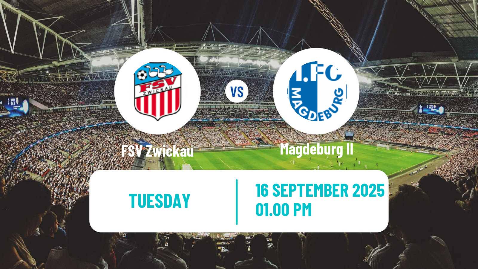 Soccer German Regionalliga Nordost Zwickau - Magdeburg II