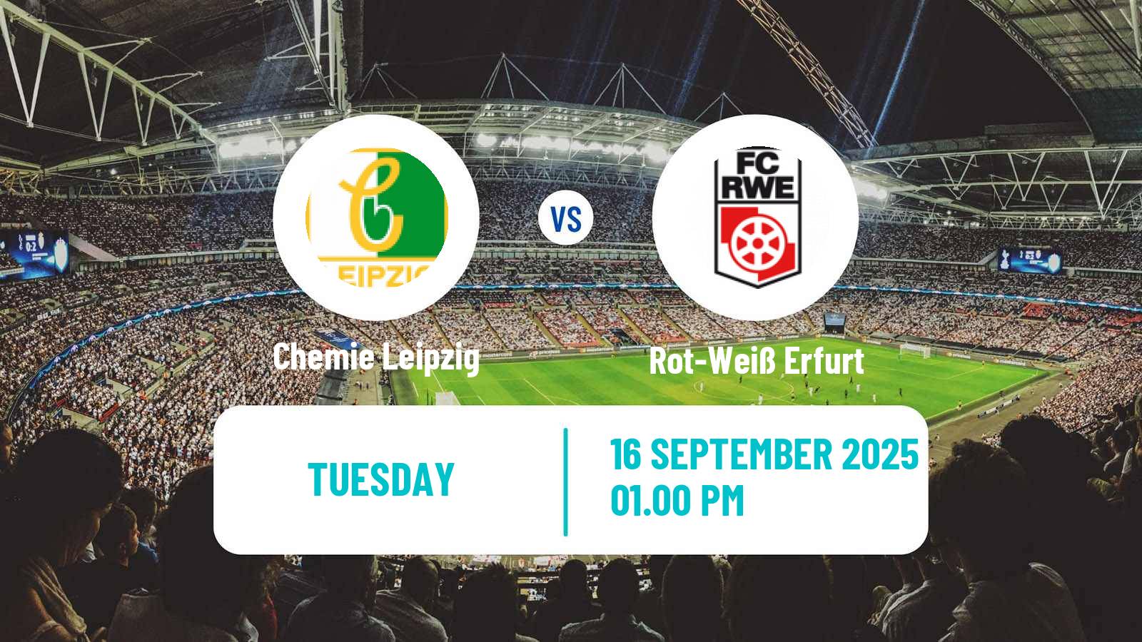 Soccer German Regionalliga Nordost Chemie Leipzig - Rot-Weiß Erfurt