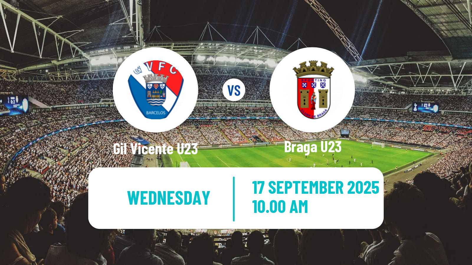 Soccer Portuguese Liga Revelacao U23 Gil Vicente U23 - Braga U23