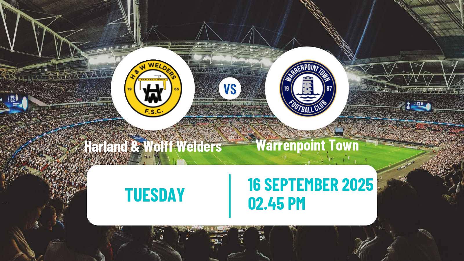 Soccer Northern Irish Championship Harland & Wolff Welders - Warrenpoint Town