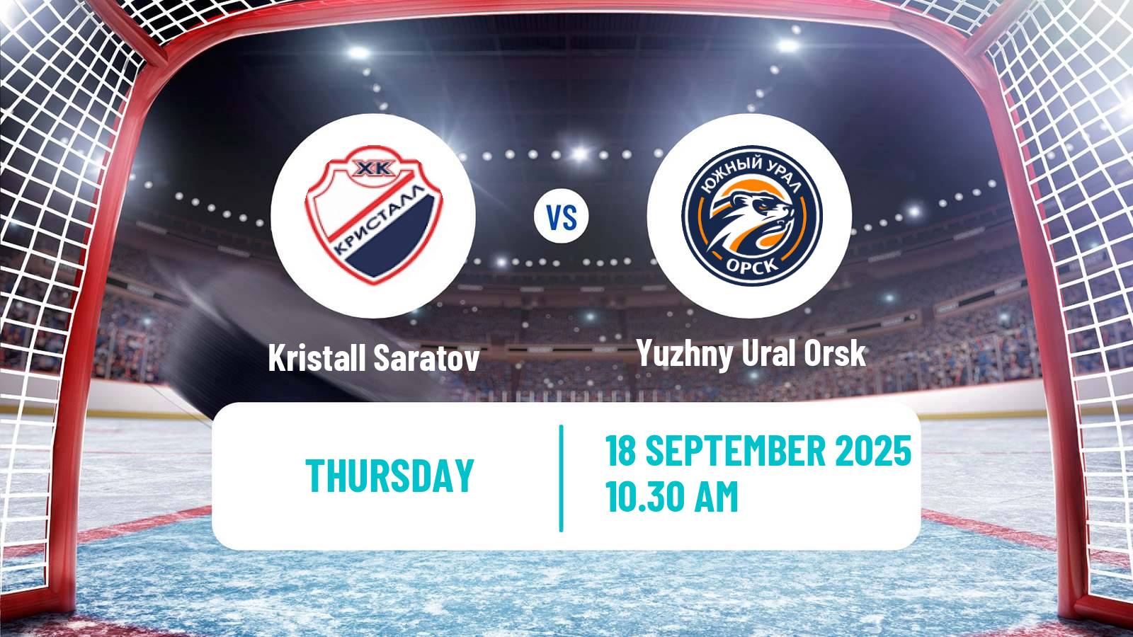 Hockey VHL Kristall Saratov - Yuzhny Ural Orsk