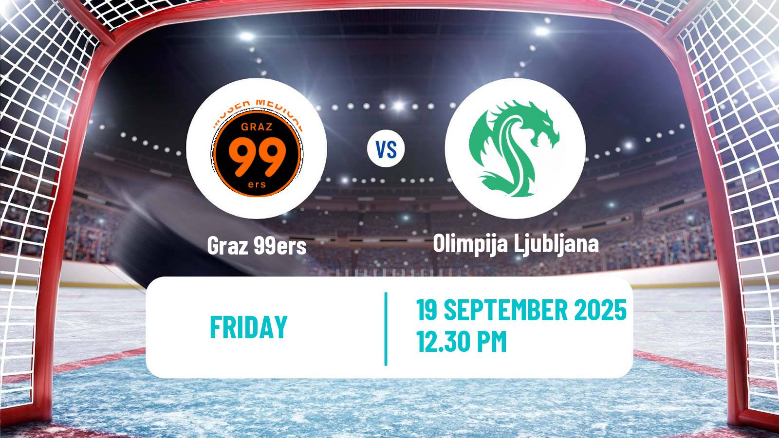 Hockey Austrian Ice Hockey League Graz 99ers - Olimpija Ljubljana